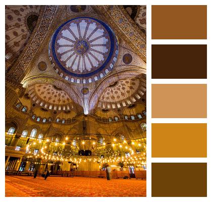 Light Up Mosque Interior Image